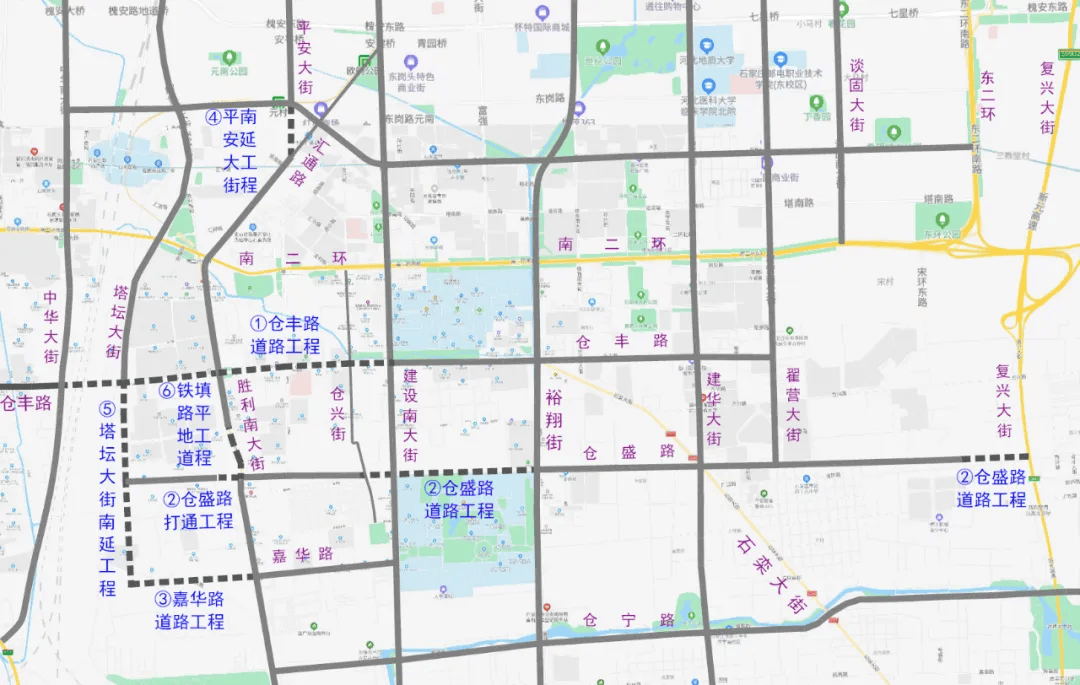 《市区南部区域路网完善工程方案》公示